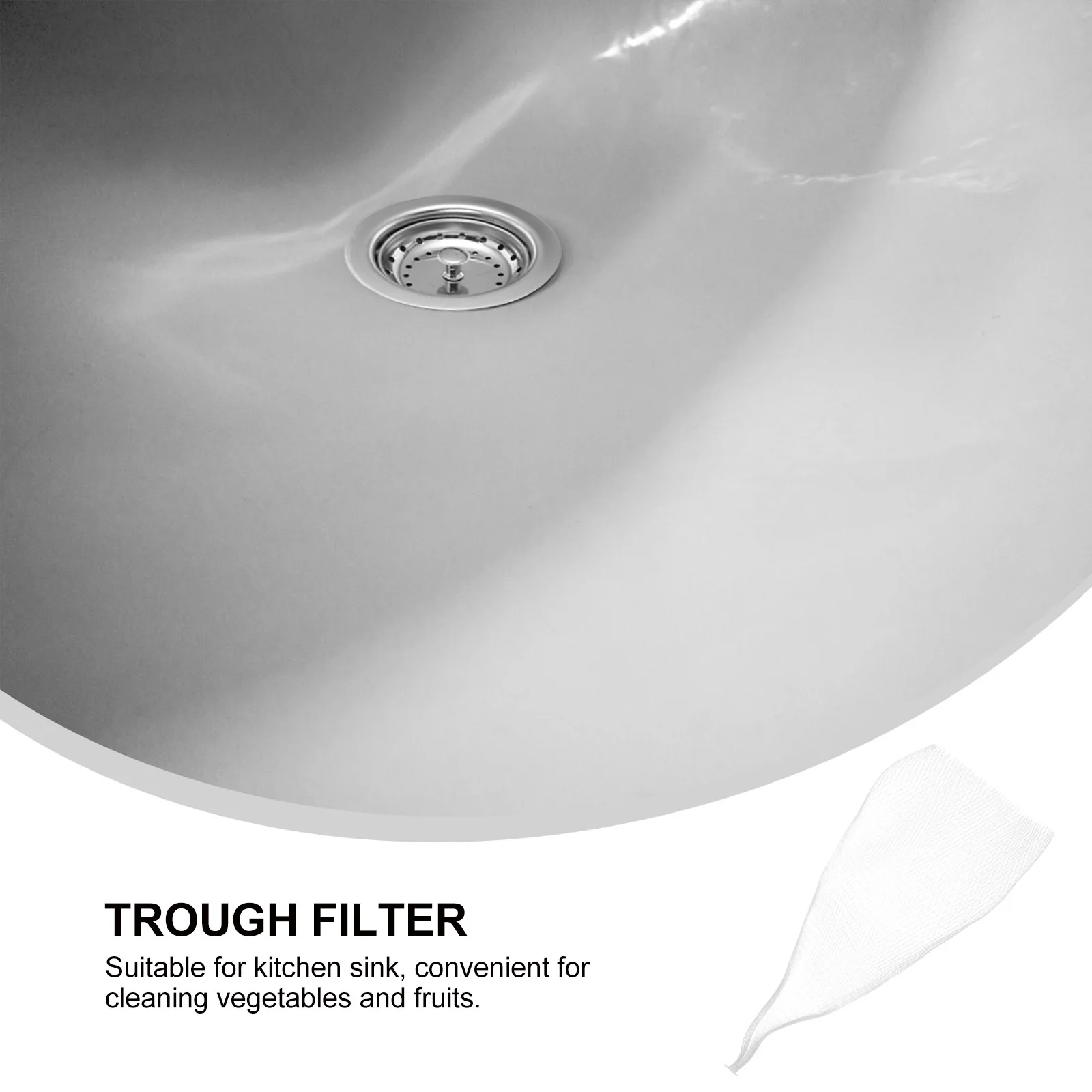 

100Pcs Fine Mesh Sink Filter Disposable Strainer Bag Kitchen Net Food Scraps Catcher Elastic Mouth Fit Prevents Clogs Drain