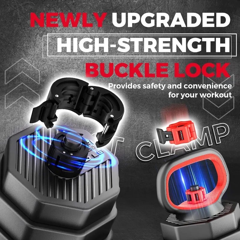 調節可能なダンベルセット、30/40/50/70/90ポンドのウェイトセット、コネクターバー付き、4 in 1トレーニングギア、ケトルベル、バーベル