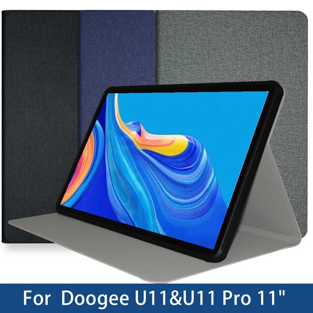 Slim Flip Book Cover with Soft TPU Back Coque Funda case For Doogee U11 Pro 11" Tablet Case
