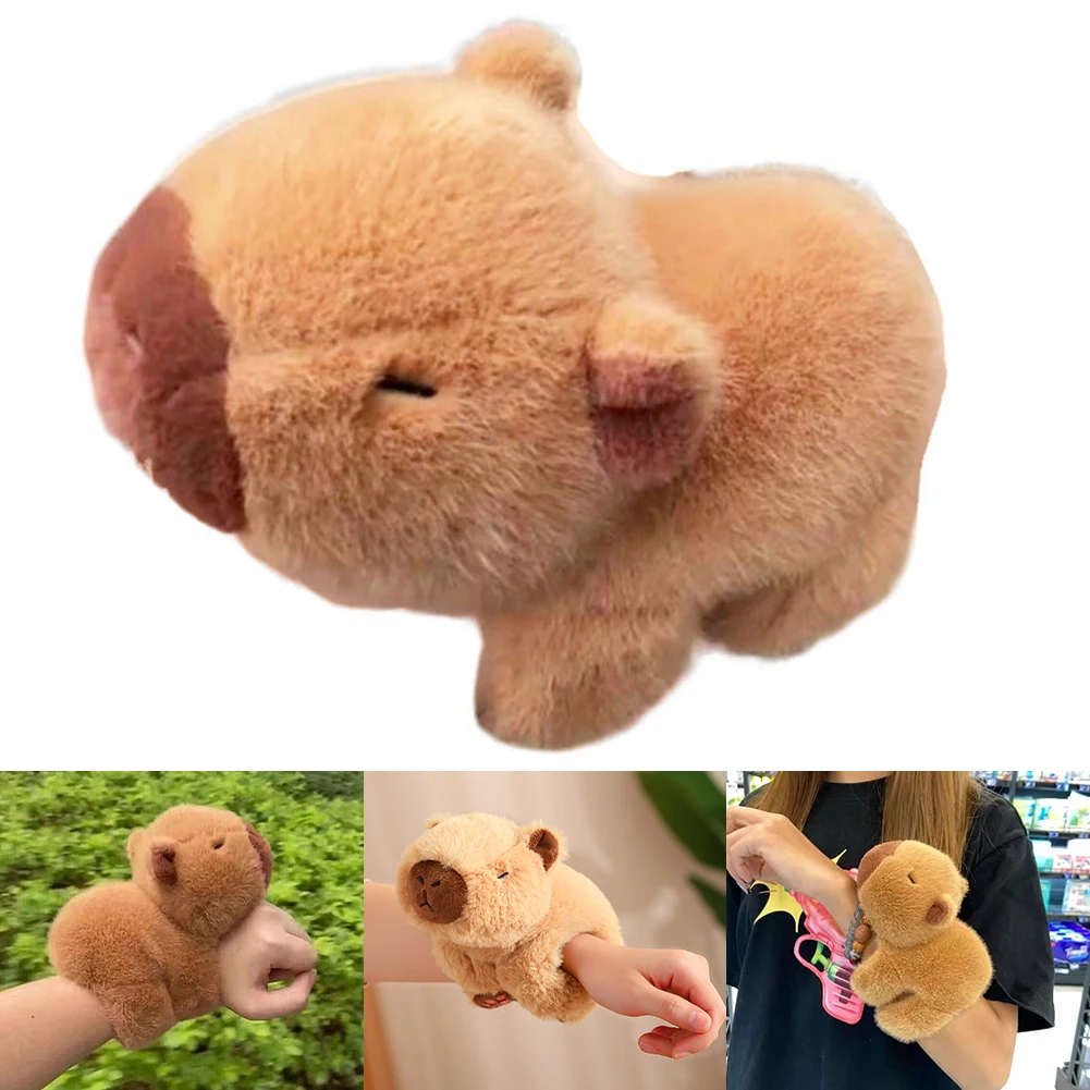 

Animal Slap Bracelets Capybara Plush Hand Ring Capybara Plush Toy Stuffed Animal Capybara Huggers Slap Bracelets Home Decoration