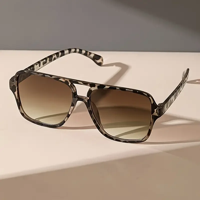 1-teilige Brille mit quadratischem Rahmen, klassische und modische Bohnenblumenbrille, modische Outfits, täglich lässig, geeignet für Partys