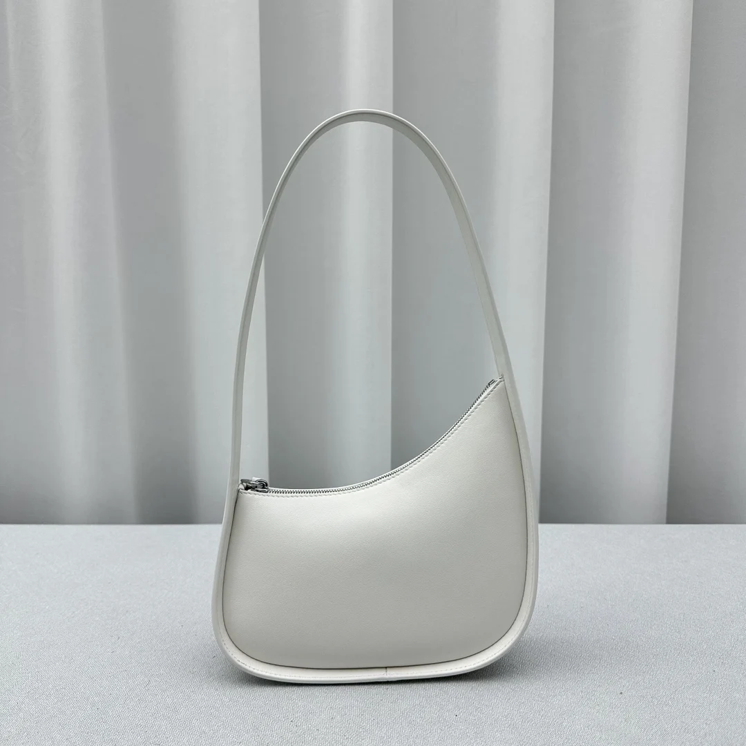 Bolso de media luna de cuero auténtico para mujer, bandolera con correas y cierre de cremallera de alta calidad, diseño de lujo, novedad de 2024