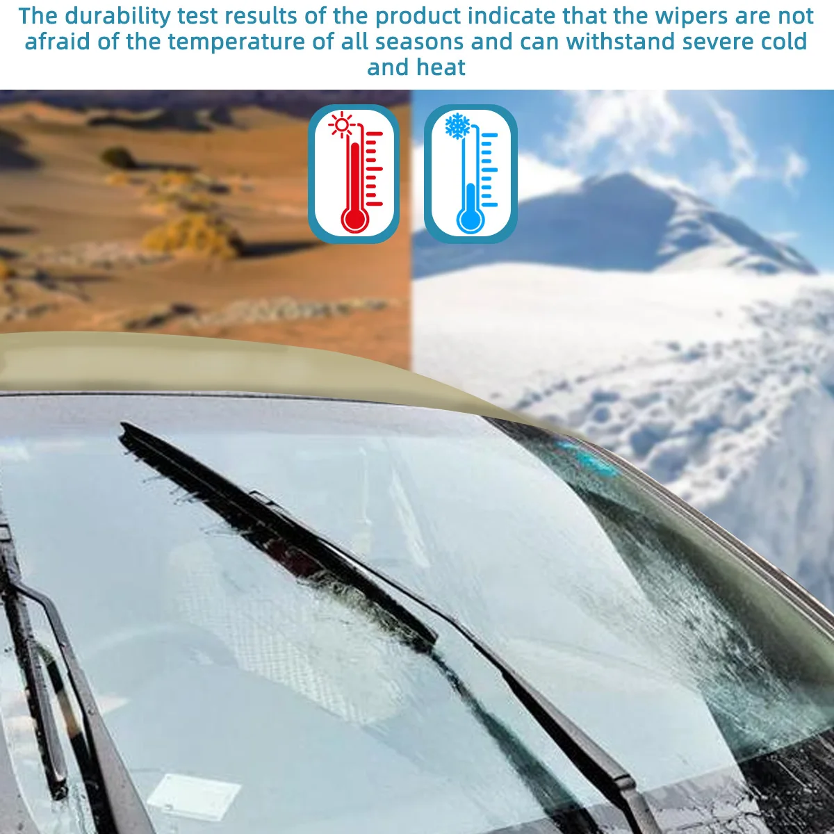 Lanke 1PC Limpador de Para-brisa Sem Armação para Carro, Compatível com Gancho J/U, Limpador Frontal Universal de Borracha de 14" a 32", Acessórios Automotivos