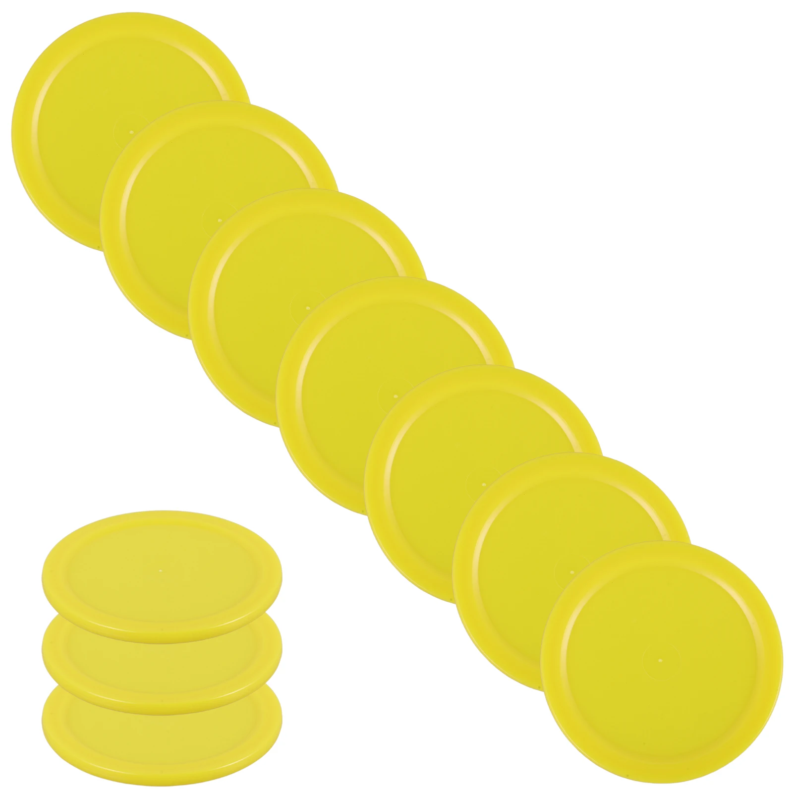 

10 Pcs Ice Hockey Desktop Pucks Durable Plastic Game Accessories Table Hockey Equipment Indoor Replacements Piece Practical Use