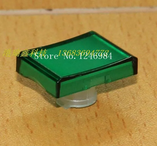 [SA]Electronic switch button matching accessories Jinhong 16MM rectangular plastic cap hat color green cap--50pcs/lot