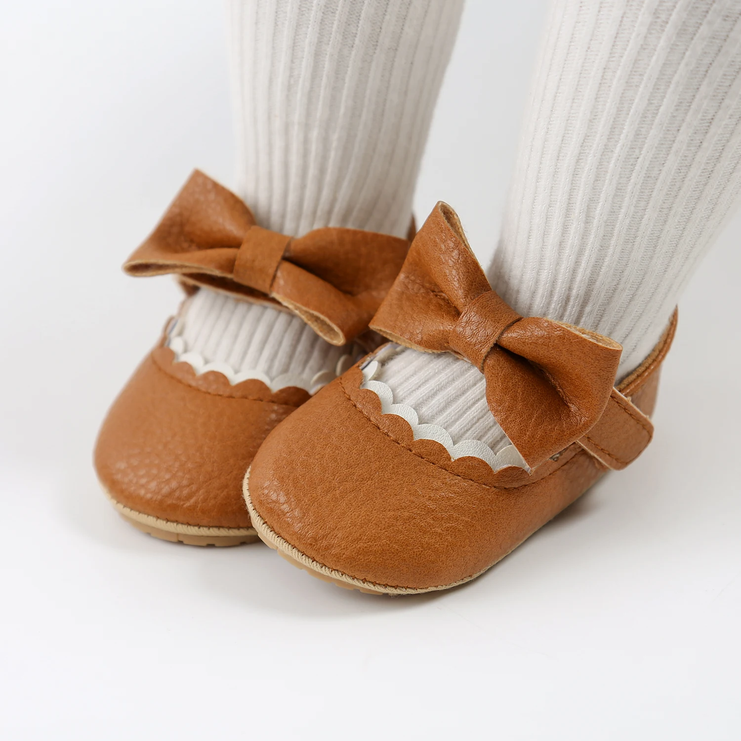 Baby Shoes Classic Dress Cute Bow Anti-slip Soft Sole First Walkers Infant Baby Girls Toddler Shoes 0-18m