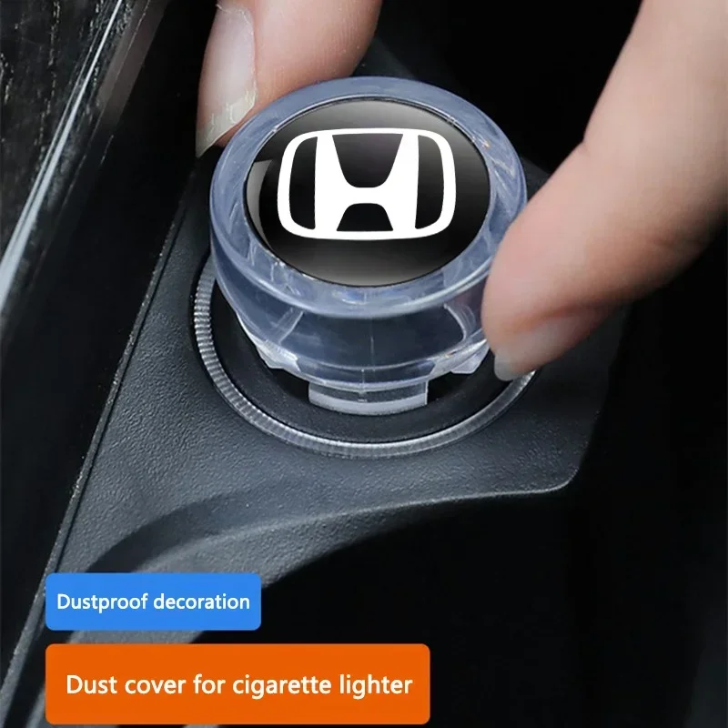 Fashion Car Cigarette Lighter Cover Button Protector Case Dust Cap For Honda Mugen Power Civic Accords CRV Hrv Jazz CBR VTEC VFR