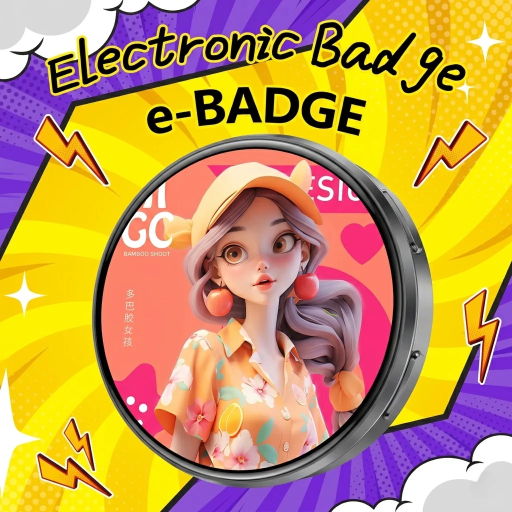 Electronics Gadgets Pictures - Badge numérique Bluetooth avec lumières néon