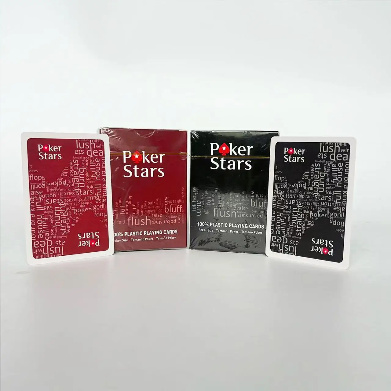 Vermelho/preto pvc baccarat texas hold'em plástico à prova dwaterproof água esfrega jogando cartas cartas largas jogos de tabuleiro 8.8x6.3cm truques mágicos ferramenta