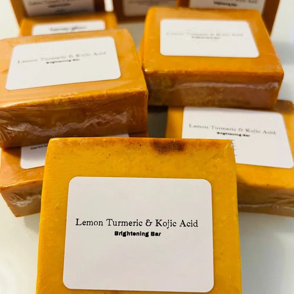 Lemon Turmeric & Kojic Acid Brighetning Soap, Dark Spot Remover, Kojic Acid Soap