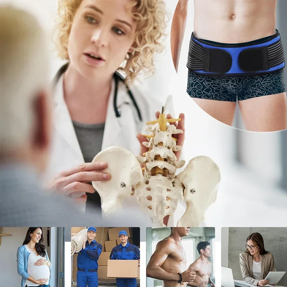 Sacroiliac Hip Belt That Alleviates Sciatic, Pelvic Lower Back, Leg & Sacral Nerve Pain Caused By Si Joint Dysfunction Hip Brace