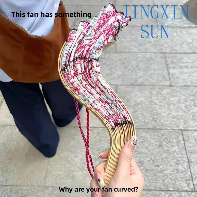 Foldable Bamboo Fan Hat Fan Portable Beach Hat Sunscreen Hat