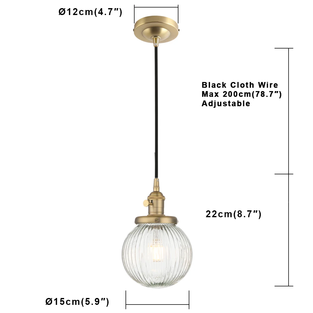 Imagem -05 - Phansthy-modern Clear Globe Glass Pendant Teto Lâmpadas Hanglamp para Loft Luminária para Sala de Estar Luminária E27 59