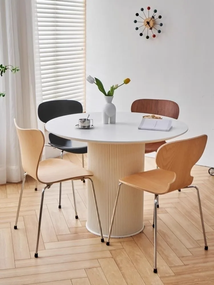 

Medieval Dining Chair Home Solid Wood Backrest Living Room Dining Table Chair Designer Cafe Internet Celebrity Retro Stool