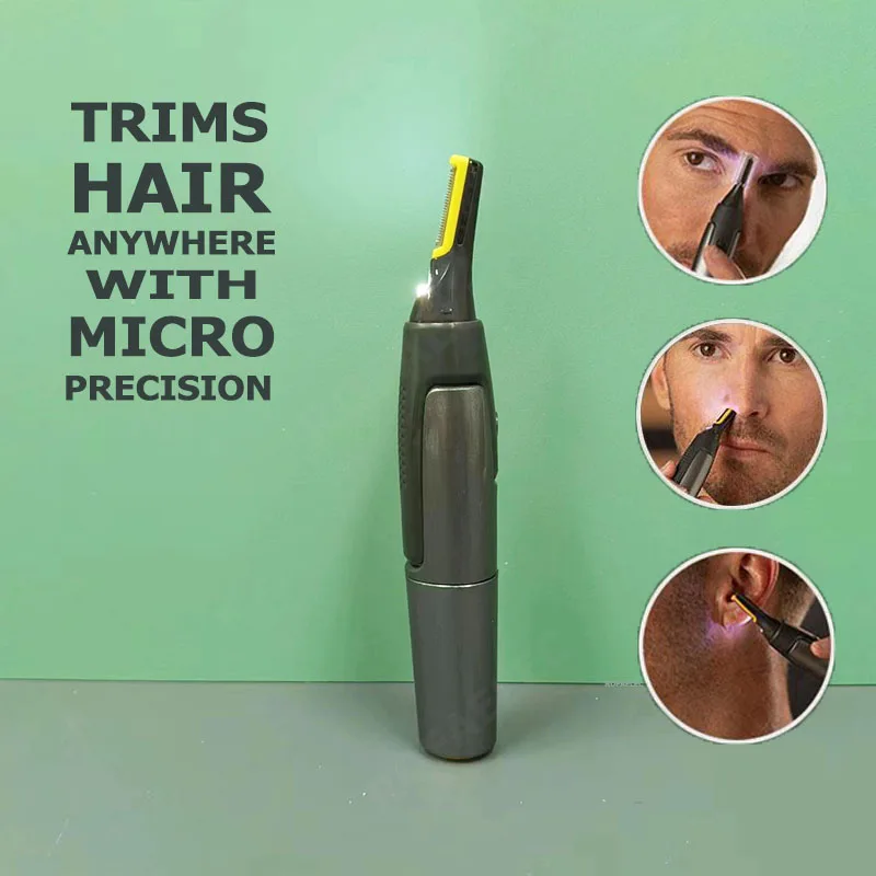 Multi functional ultra-thin precision electric trimmer nose hair face trimmer mini portable men's ear trimmer nose hair shaver