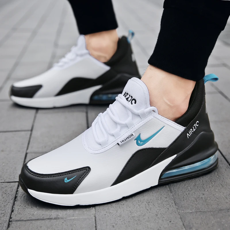 Leather Running Shoes for Men Casual Sports Sneakers Original Walking Jogging Air Cushion Male Trainers 2025 Big Size 45 46 47 image 2