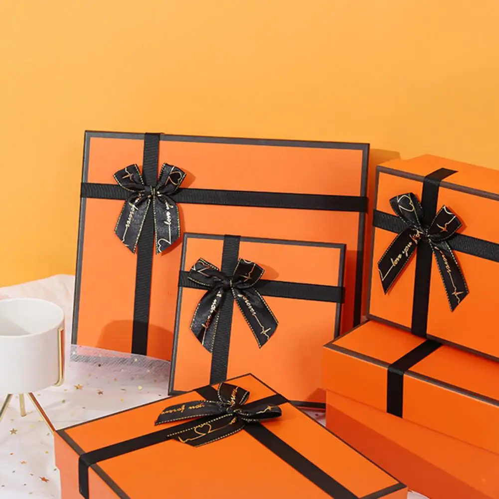 1 Set Accompanying Gift Box Useful Orange Gift Box Festival Perfume Cosmetics Wallet Gift Packaging Box for Storage