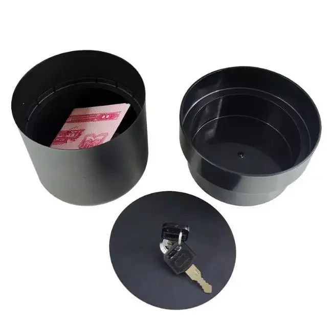 Creative Iron Piggy Box com fechadura, Flower Pot, Safe Key, Hidden Money Gift, Money Box