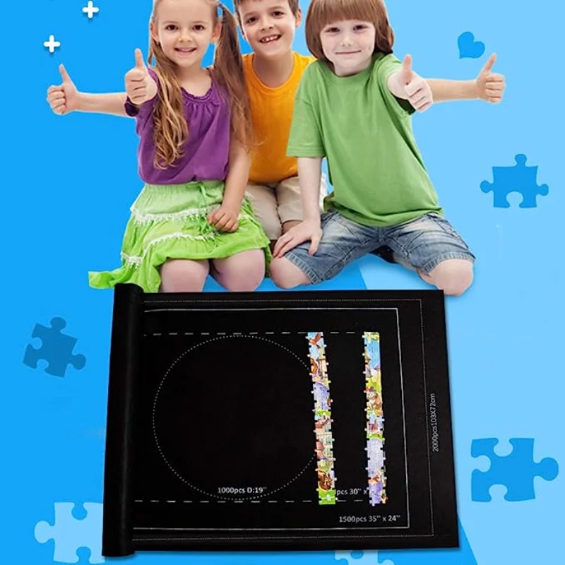 Jigsaw Puzzle Mat Roll Up - 2000 1500 Pieces Saver Large Puzzles Board for Adults Kids, Easy Puzzle Storage Puzzle Saver