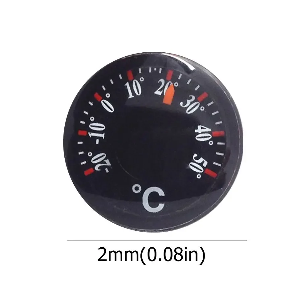 Practical Mini Circular Thermometer Plastic Waterproof Dial Thermometer 20mm Scale Measurement High Accuracy Thermometer Outdoor