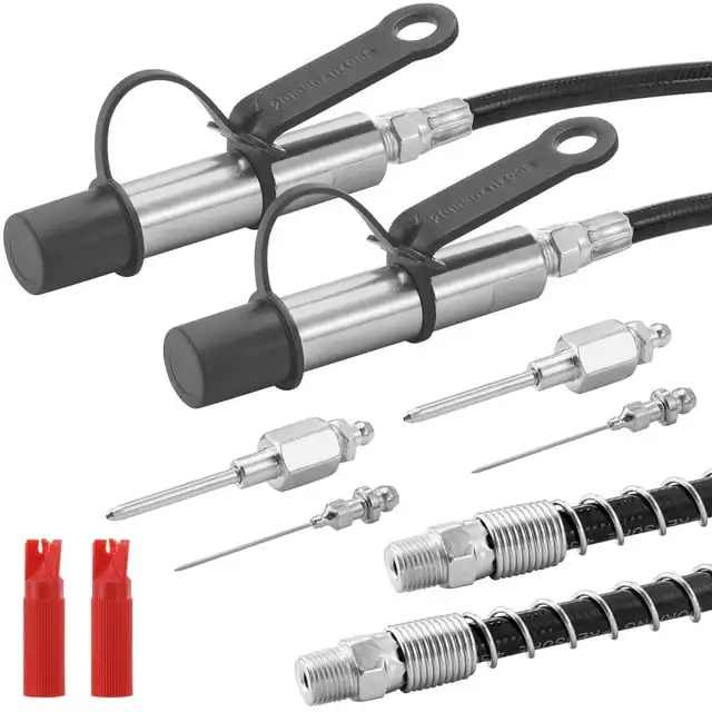 

KFFKFF Соединитель смазочного пистолета, 2 шт., быстроразъемное масляное сопло высокого давления, 10000 фунтов на квадратный дюйм