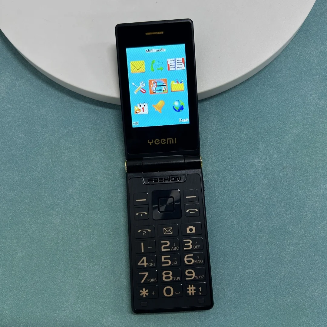 YEEMI M3-1 teléfono móvil con tapa 2,8 pulgadas GSM 2G luz LED Dual SIM 8MP cámara teclado grande voz fuerte teléfono móvil Original