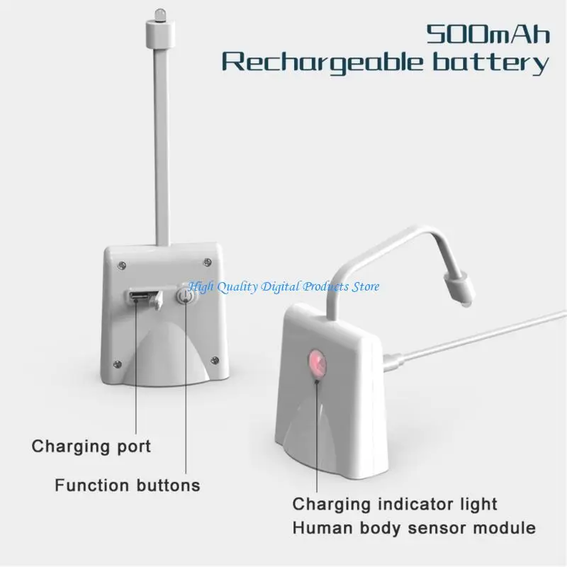 U2JE Auto Motion Detection Bathroom Nightlight With 500mAh Battery And Light