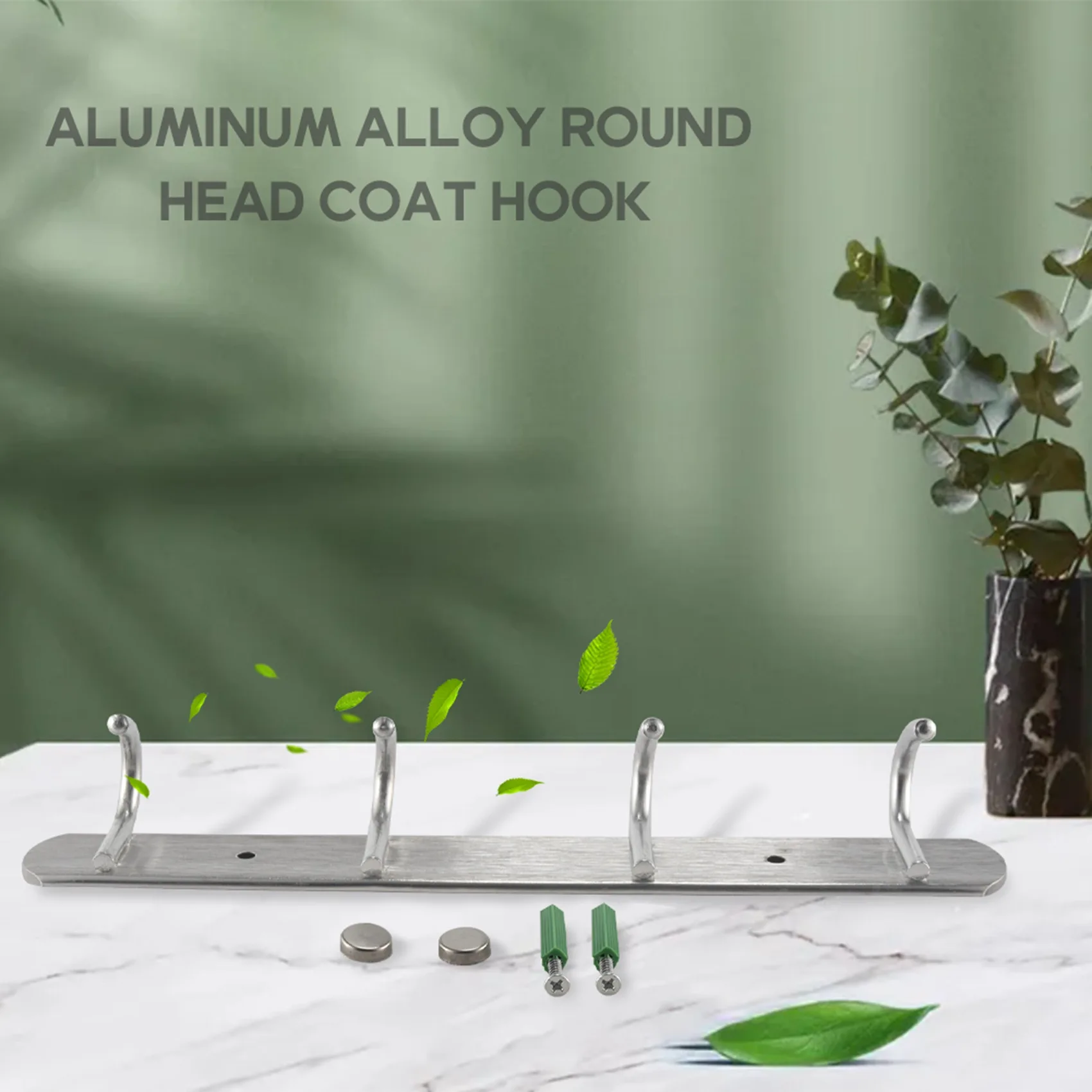 Aluminium 4 Hanger Handdoek Hoed Jas Kleding Muur Mount Rek Haak