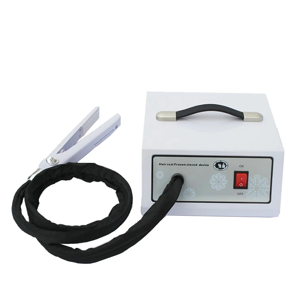New Arrival Ice Old Hair Straightener Machine Hair Iron Blue LED Light Hair Care Set Salon Equipment