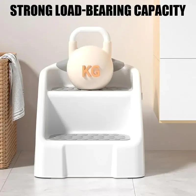 D7YD Potty Training Ladder Stool Helper Toddler Stepping  Step  Foldable 2 Step  for Bathroom Easy to Carry
