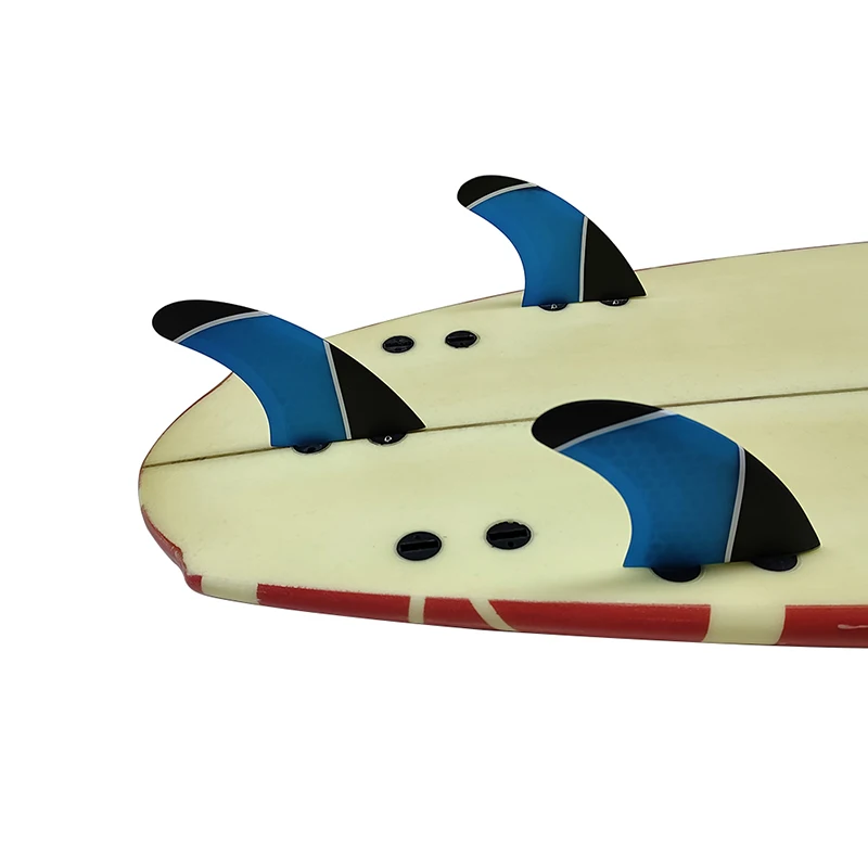 LeicFins-Ailerons de planche de surf à double onglets/languettes doubles/onglets simples Ailerons de PM-M taille en fibre de carbone Ailerons de surf en accent d'abeille Accessoires de surf