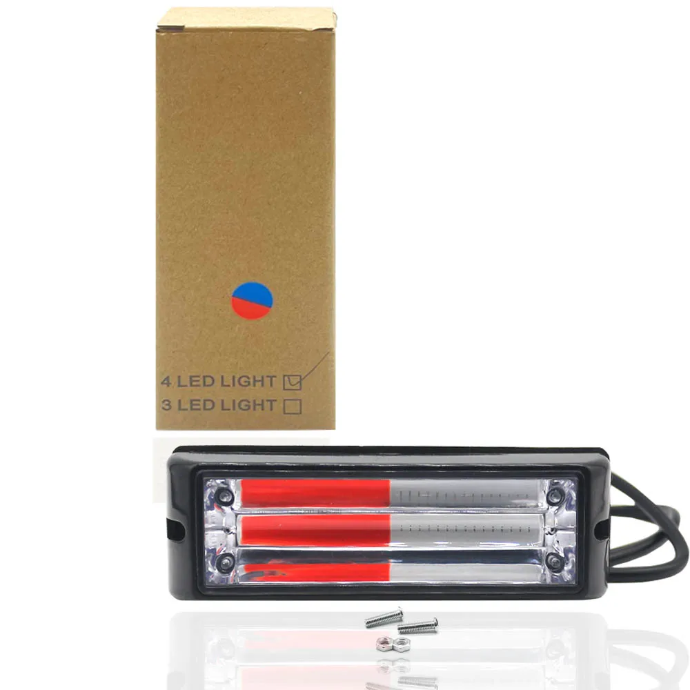 12V 24V Truck Side Light COB Strobe Light LED Emergency Beacon Warning Hazard Flash Lamp Grille Lamp Bar for Car Trailer Pickup