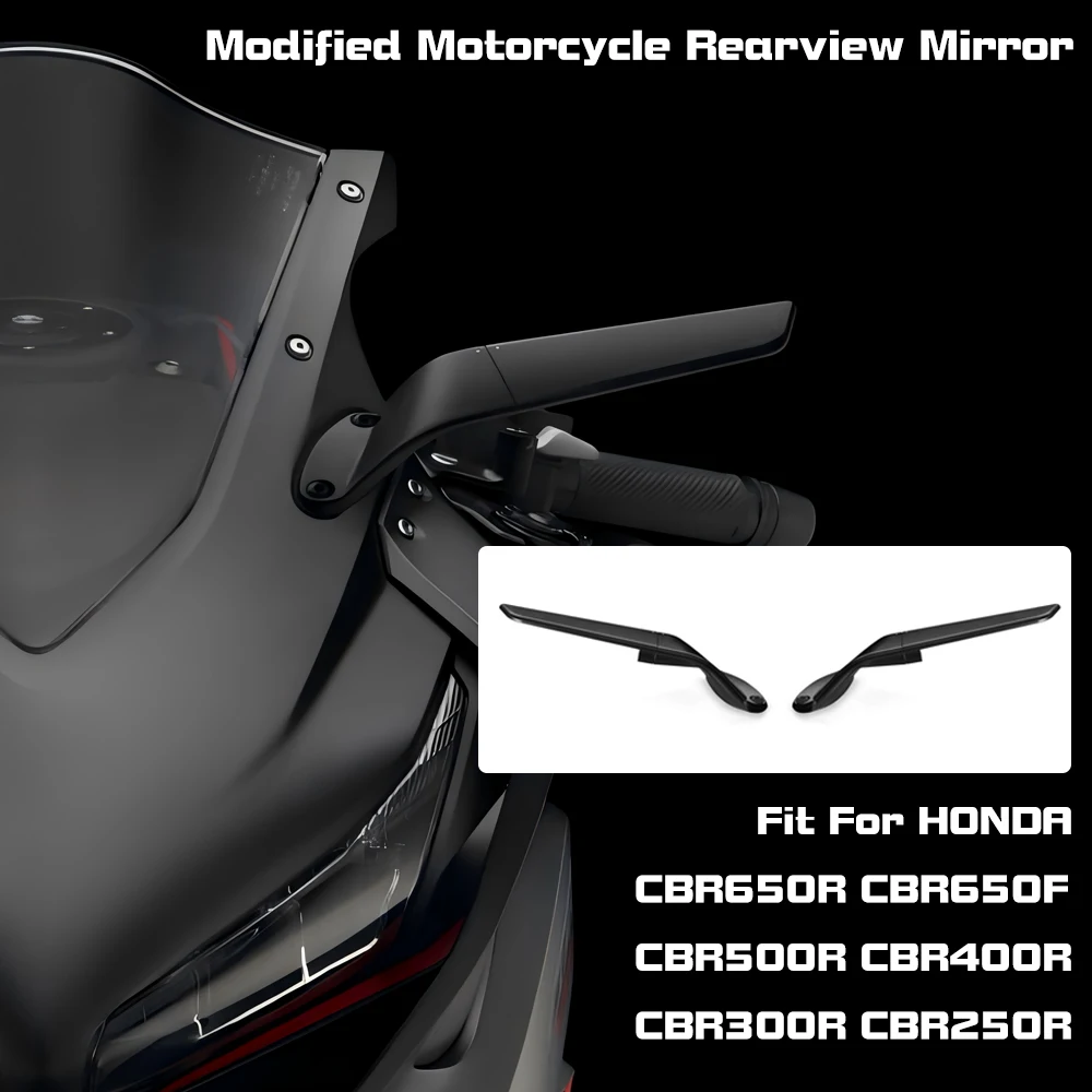 

CBR 650R Motorcycle Adjustable Rearview Mirrors Stealth Mirrors Winglets For HONDA CBR650R CBR650F CBR 500R 250R 300R 400R