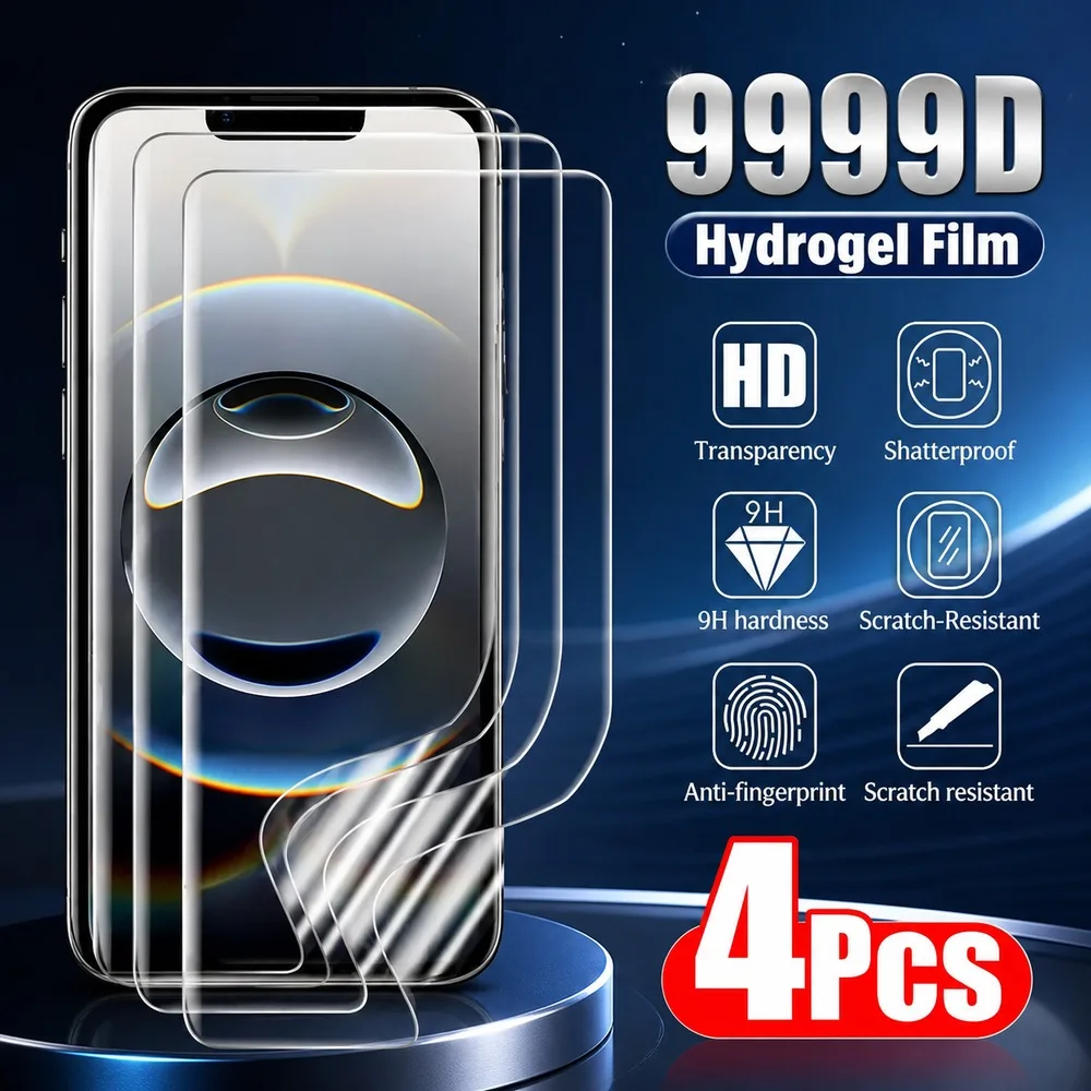 4PCS Hydrogel Film For Samsung Galaxy A05 A06 A07 A15 A16 A17 Soft Screen Protector For Samsung Galaxy A23 A24 4G A25 A26 A27 HD