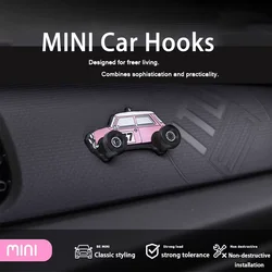 Car Accessories Alloy Hook Hanger Interior Sticker For MINI CooperS One JCW R55 R56 F55 F56 F57 F54 Cabrio Clubman Countryman