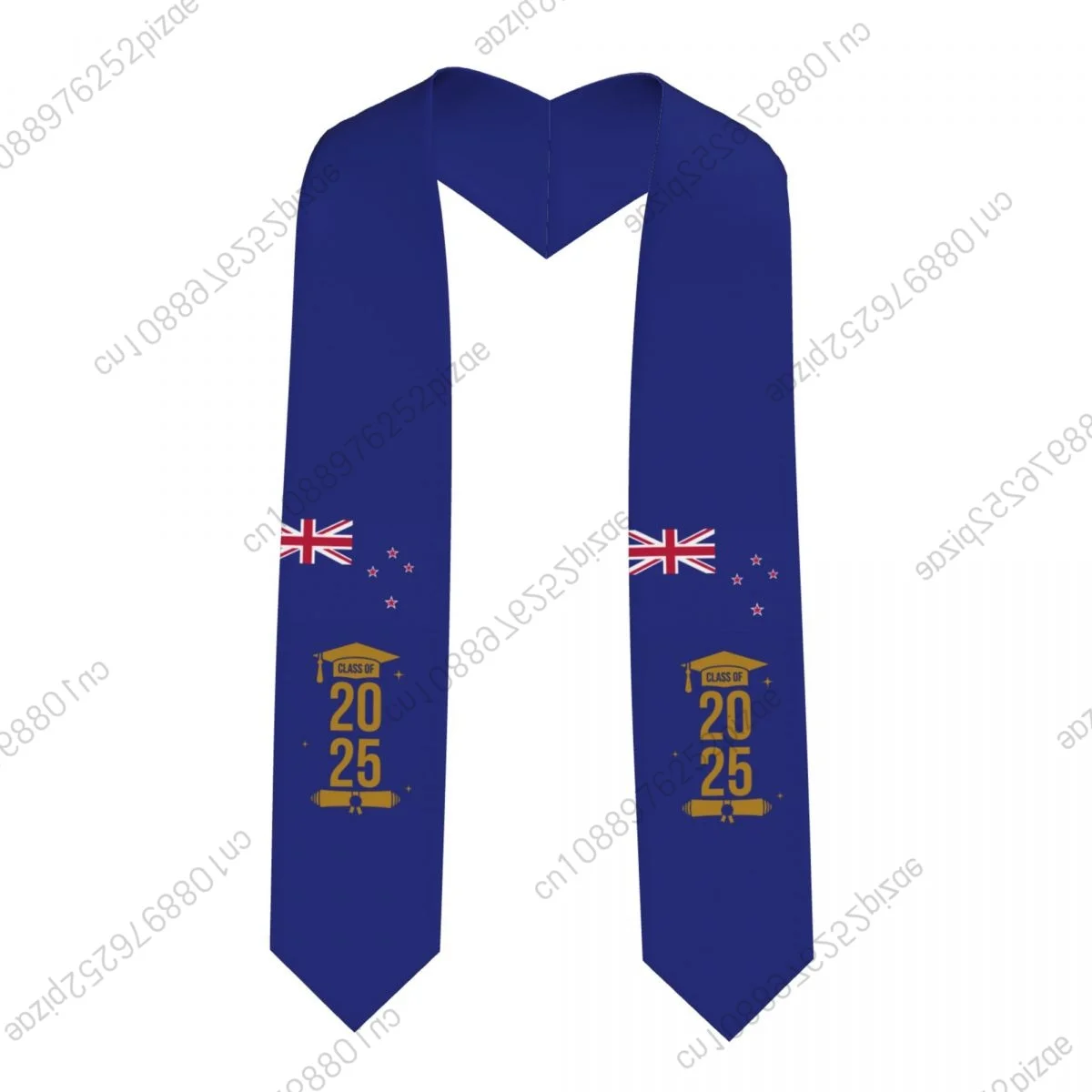 

New New Zealand Flag Class Of 2025 183*13CM Graduation Stole Sash Scarf For International Students Proud