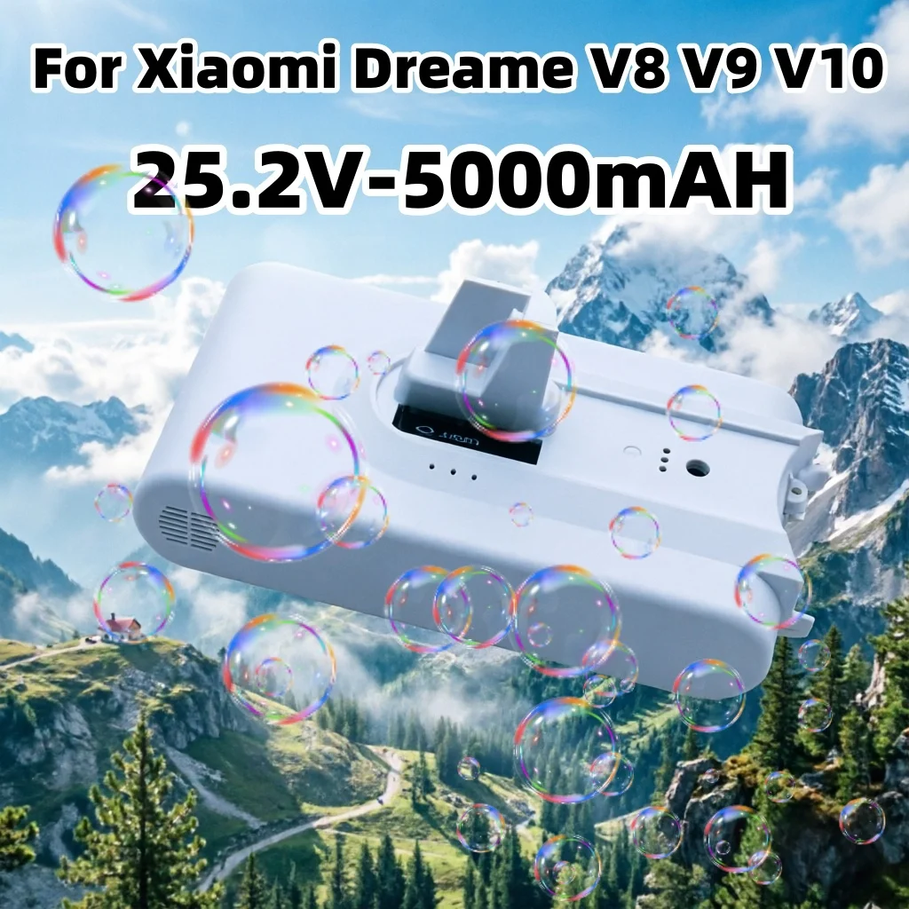 

25.2V 5000mAh High Capacity Replacement Battery For Xiaomi Dreame V8 V9 V10 V9P XR VVN3 VVN4 Vacuum