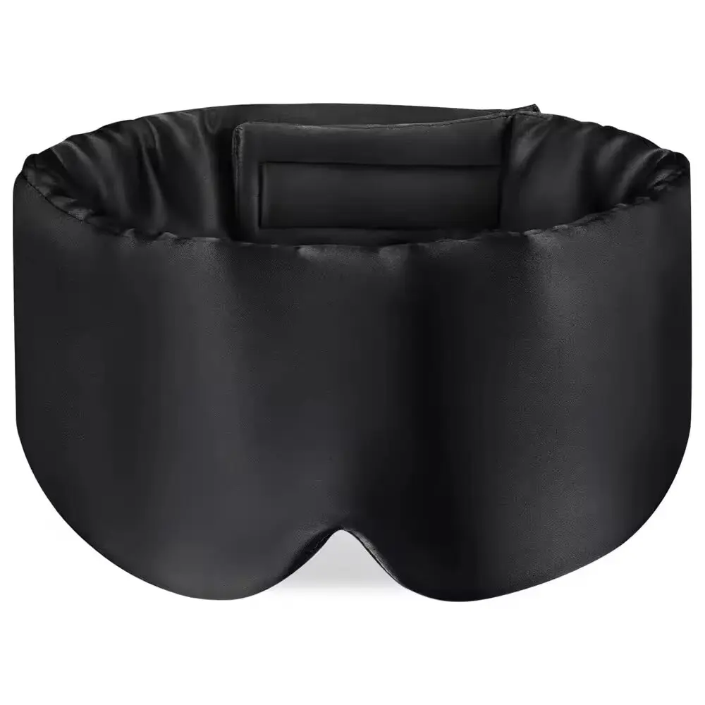 100% Maulbeerseide Schlafmaske Augenklappe Lichtblockierende Augenmaske für Reisen & Nickerchen Weich Gepolsterte Schlafmaske Slaapmasker – Detail 7