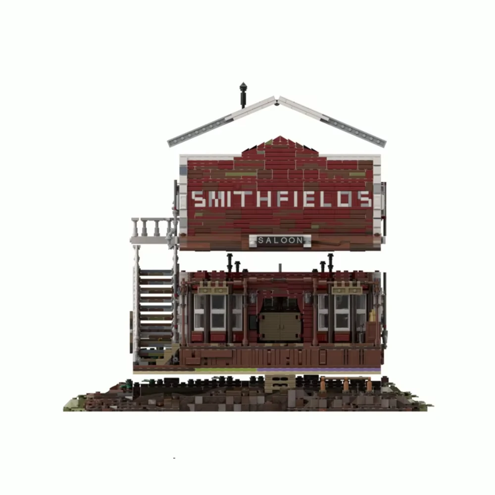 7042PCS Valentine Saloon Modular MOC Creative street view Model Building Blocks Architecture DIY Education Assembly Toys Gifts