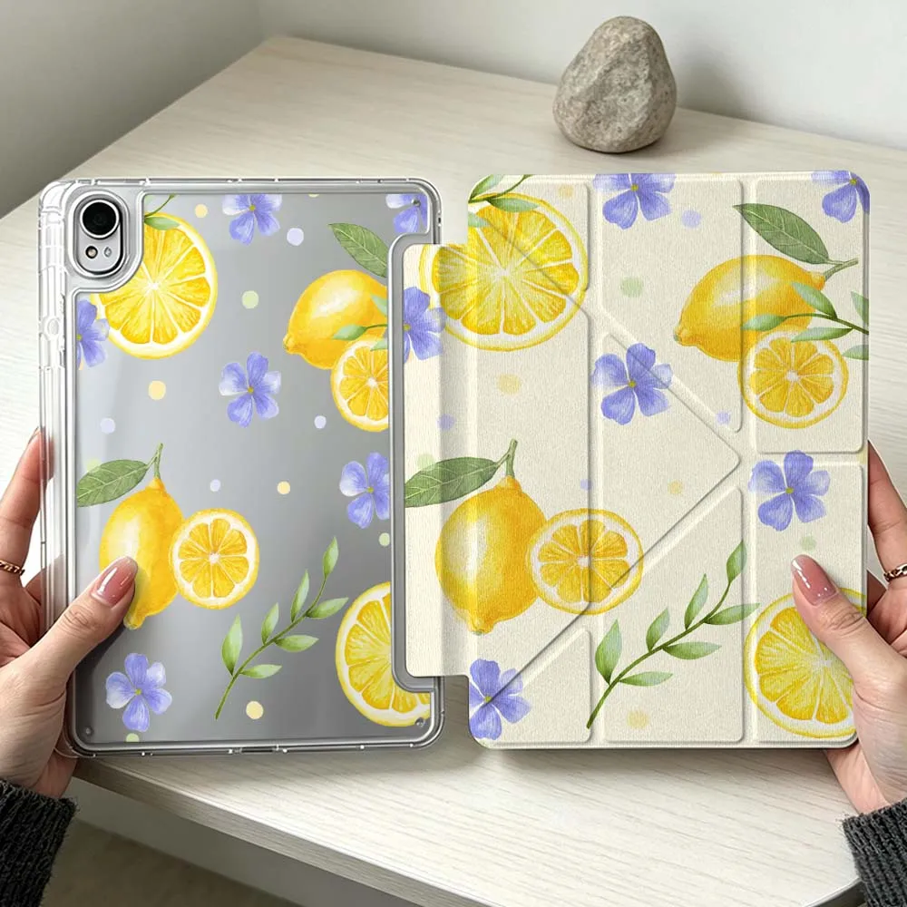 

Stylish Lemon Pattern For Huawei MatePad Pro SE Air 12X Honor Pad 9 V9 GT X9a X9 Foldable 3Y Tablet Case Soft