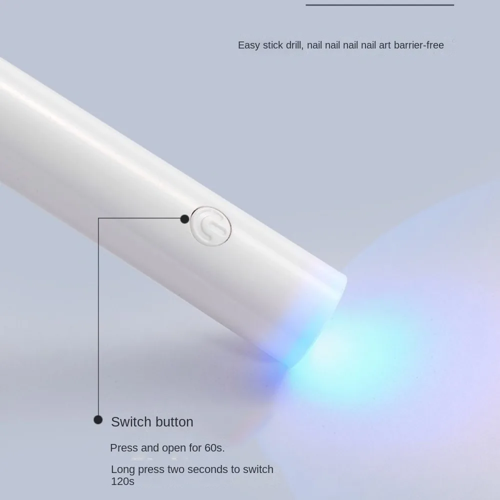 Novo secador de unhas portátil usb recarregável luz uv mini caneta-estilo led prego secagem rápida luz manicure ferramenta diy