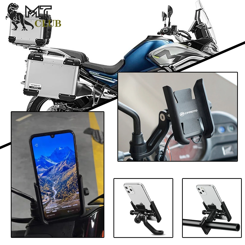 Suporte do telefone móvel da motocicleta, suporte do GPS, guidão do assento do espelho, novo, alta qualidade, CFMOTO CF MOTO, 150NK, 250NK, 400NK, 650NK, 800NK