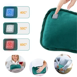 Electric Hand Warmer USB Charging Heating Pad for Waist Cramp Feet Warmer Bag Winter Heater Portable Flannel Heat Pack Office