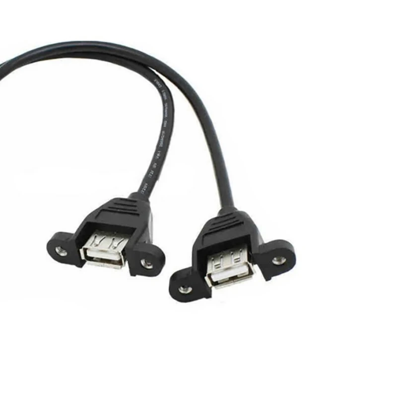 สายแปลง 9 พิน เป็น USB ขนาด 9 พิน 2.54 มม. 2.0 มม. เป็น USB2.0 A ตัวเมียคู่ พร้อมรูยึดสกรูสำหรับติดตั้งบนเมนบอร์ด