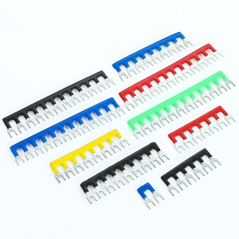 

10pcs TB Terminal 2-3-4 Position 15A25A45A combined short circuit piece U-type copper breaker bus bar connecting