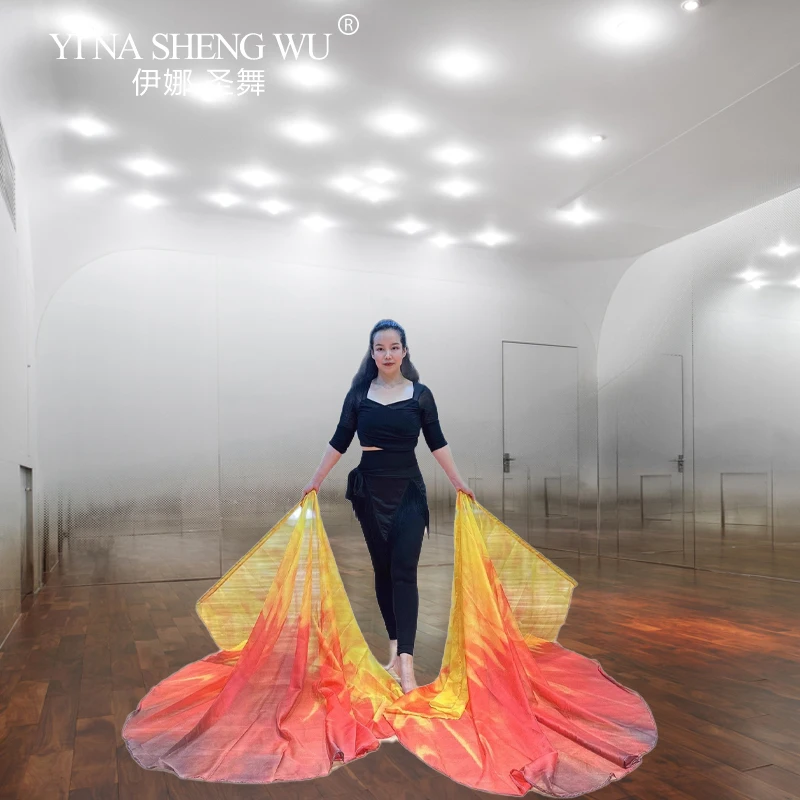 2 bandiere colorate di grandi dimensioni in chiffon per lode, danza, culto, con asta scalabile, fiamma, fuoco, angelo, ali, striscioni per oggetti di scena della chiesa