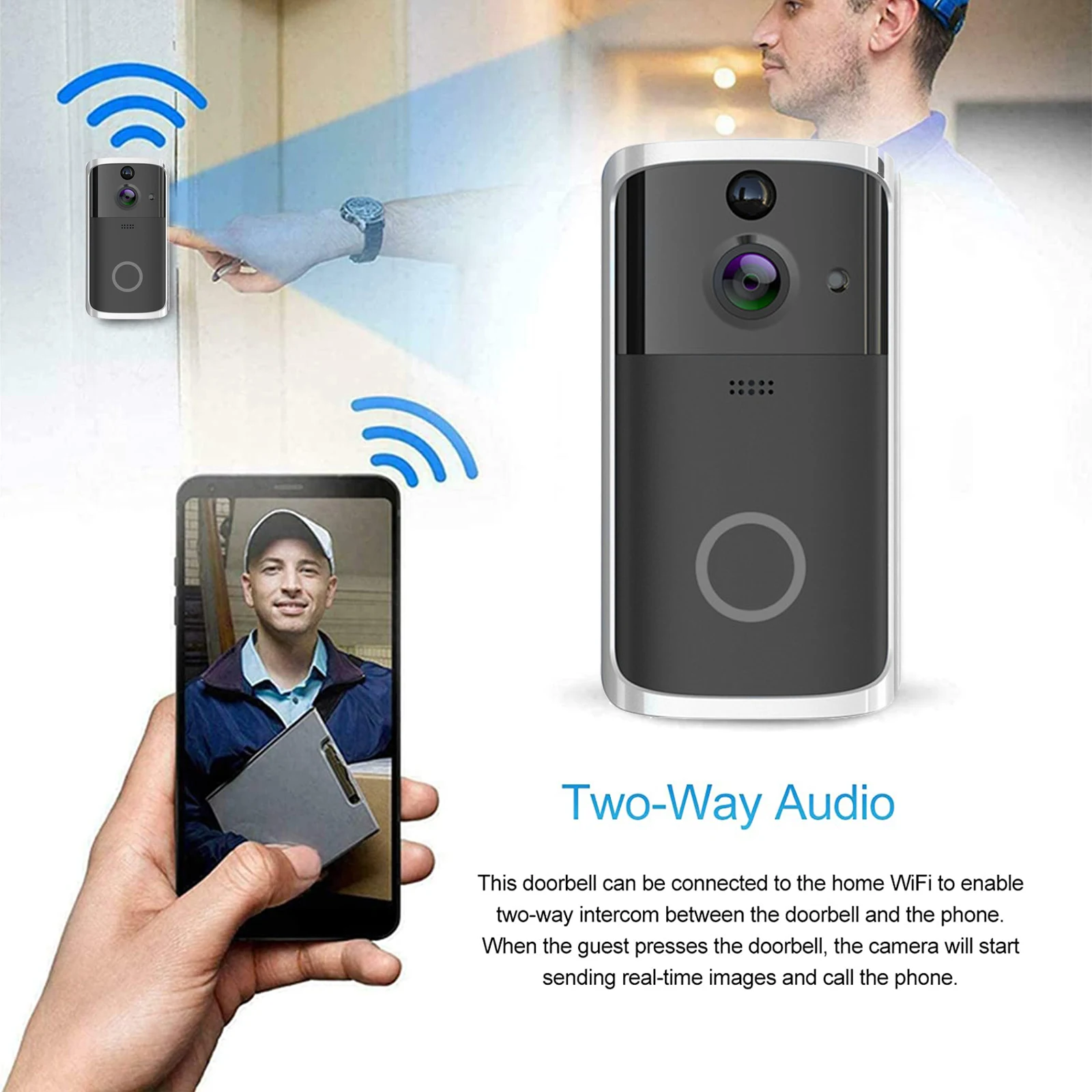 Top Tuya Video Door Bell Wifi Wireless Doorbell Smart Camera Door Phone Intercom with Motion Detection Waterproof for Home