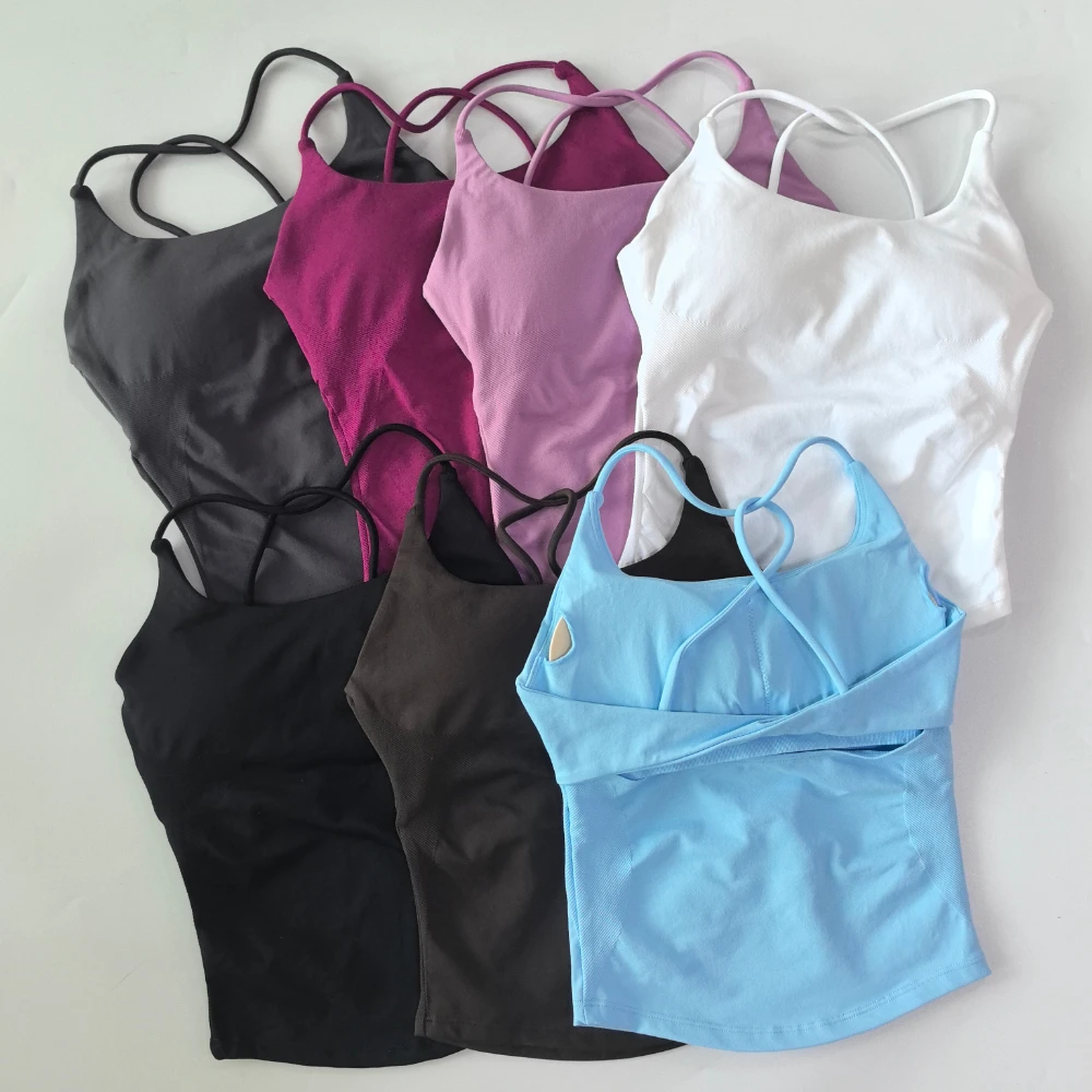 Pericic 2-teiliges Sportset für Damen, Twist-Back-Top, rückenfreier Träger-BH, Yoga-Shorts, Fitness-Set, Trainingskleidung, Outfit, Fitnessanzug – Detail 13