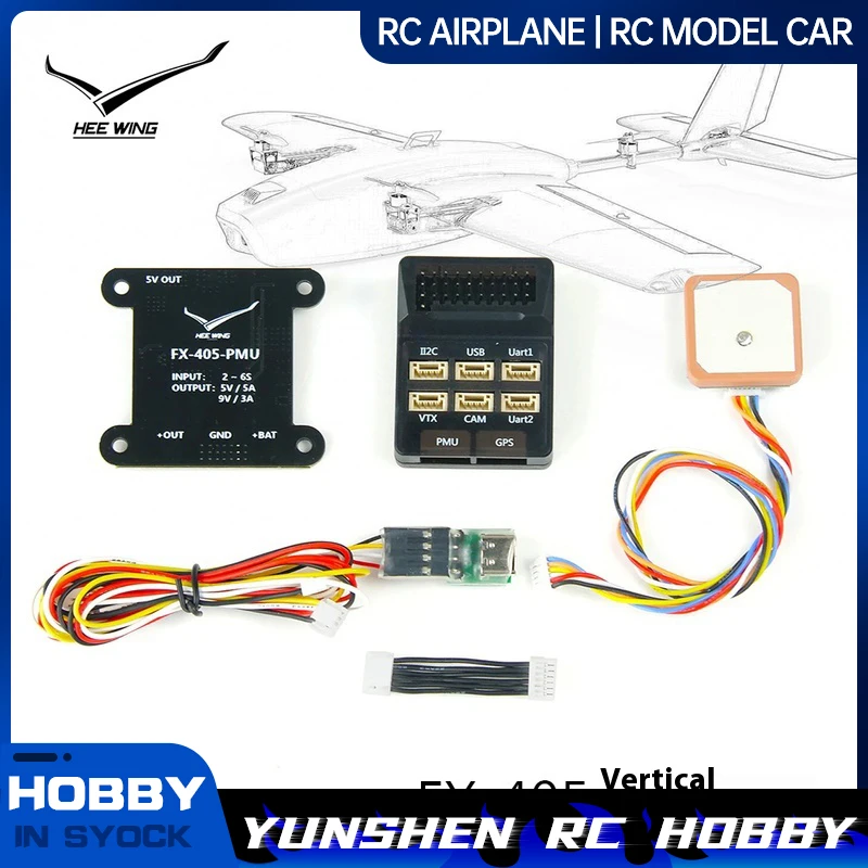 Heewing T1 Assassin Vertical Takeoff Flight Control Fx-405 T1/T2 Fixed Wing Data Transmission One Click Return Gyroscope