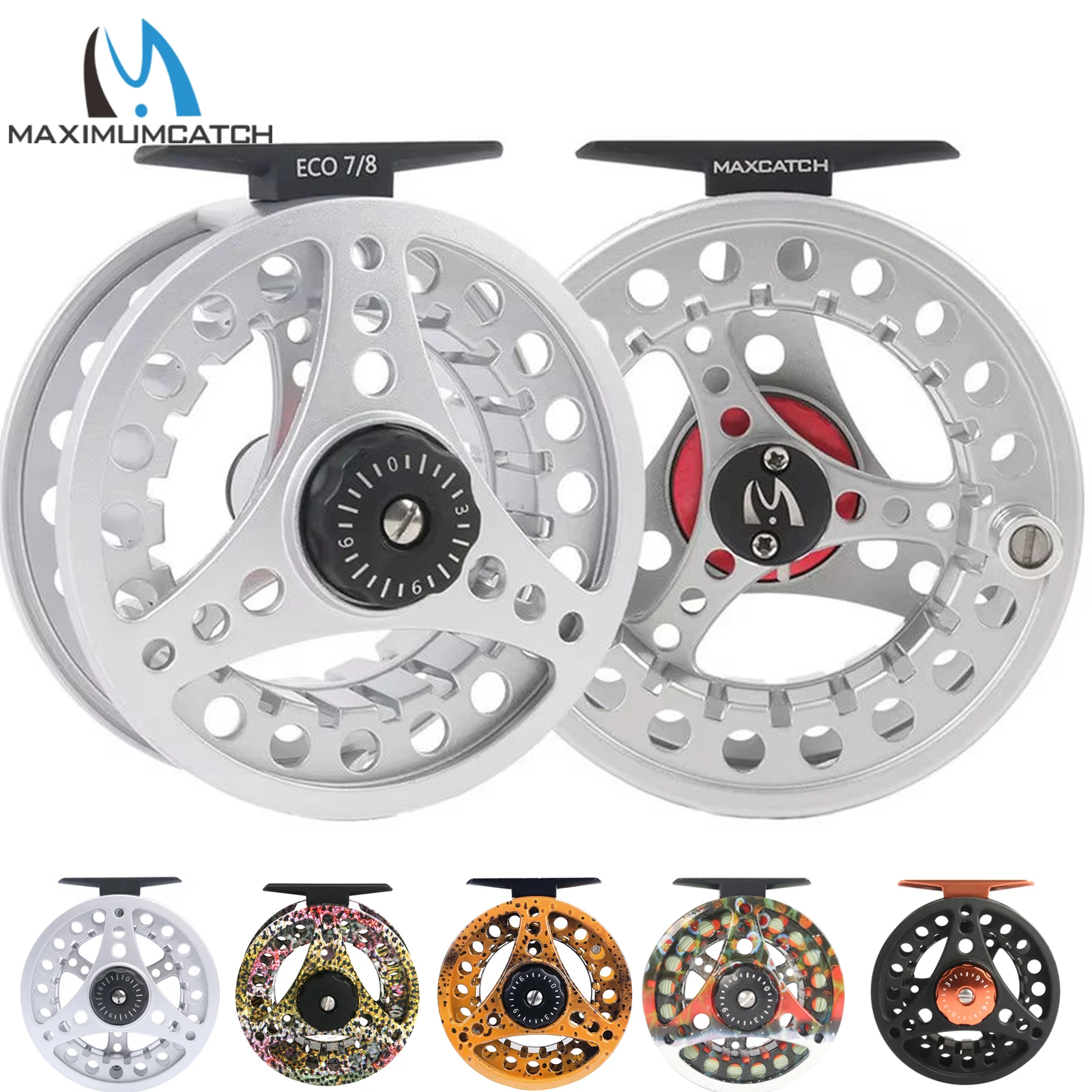 Maximumcatch ECO 3-8WT Fly Reel Large Arbor Aluminum Fly Fishing Reel Hand-Cnanged Fishing Reel